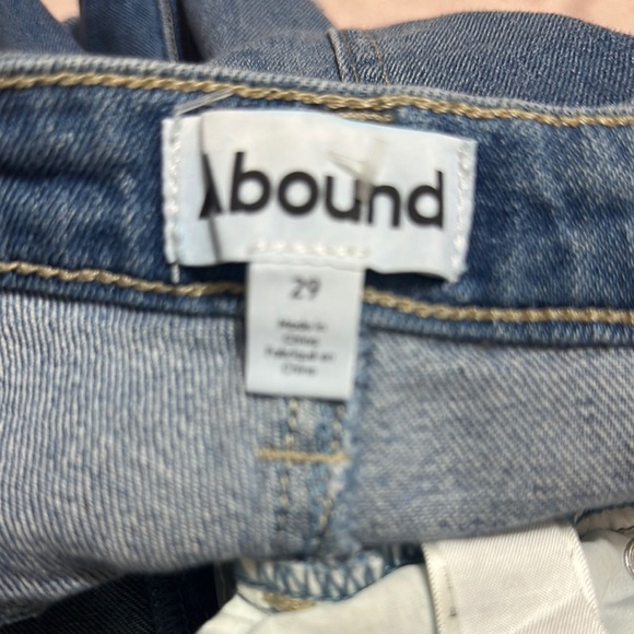 Abound Blue Jean Shorts High-Waisted Frayed Hem - Picture 8 of 8